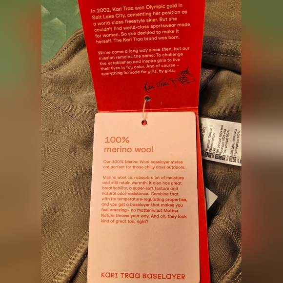 NWT Kari Traa Merino Wool Baselayer Leggings - Picture 13 of 15